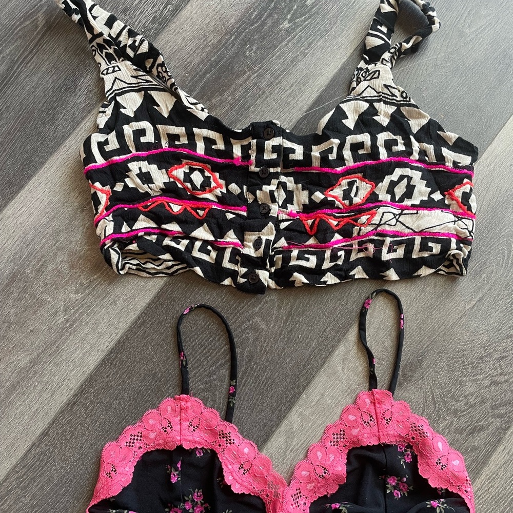 Colorful Patterned Bralette Set - Picture 3 of 3